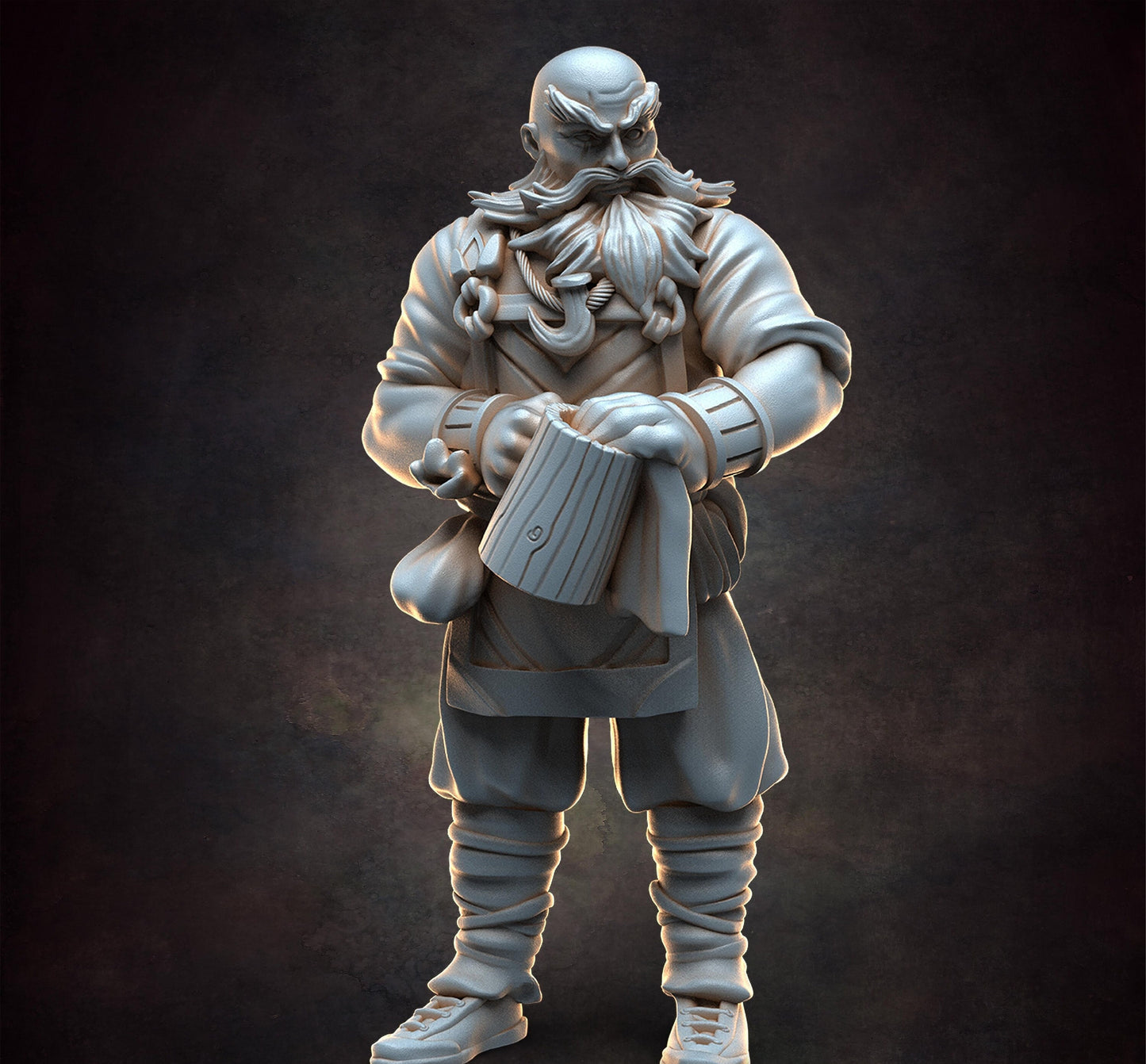 Tavern Barkeep Bar Scene | 28mm - 75mm Scale | DnD Frostgrave Mini