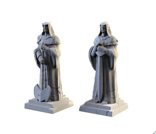 Watcher Statues | 28mm - 40mm Scale | Fantasy Terrain | Sci Fi | Survivor Scatter | Txarli