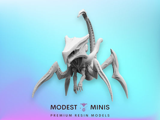 75mm Alien Arachnid Hybrid Warrior A - 32mm Scale Alien Miniature | RPG | Sci fi | Cyberpunk | Role Playing | DnD | Papsikel