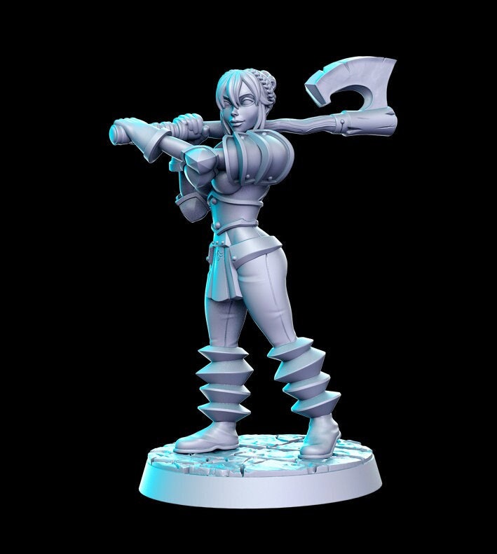 Heroine Quest Chaos Female 1 - 28mm 32mm Scale DnD Miniature | Dungeons and Dragons | RN Estudio