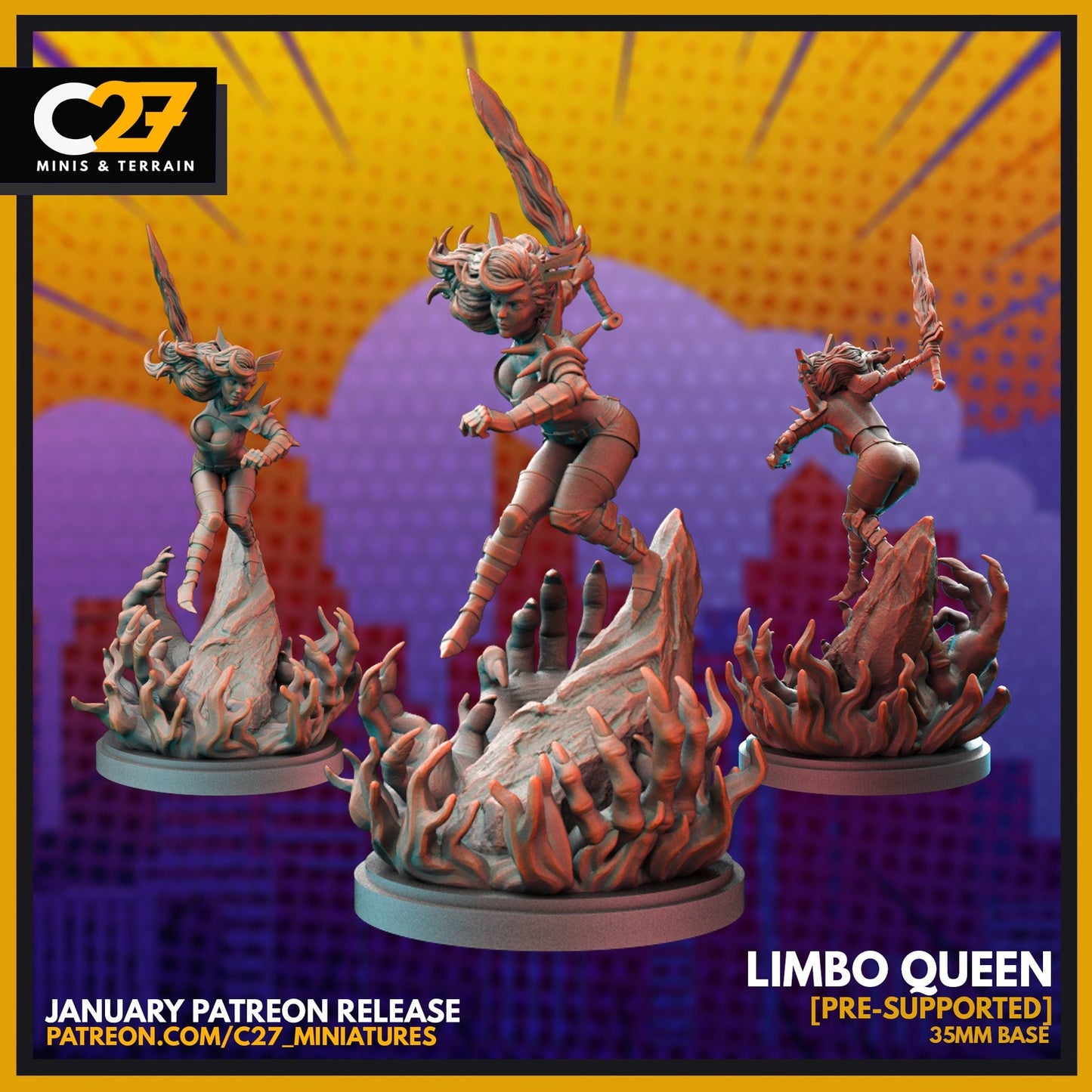 Limbo Queen - 32mm - 40mm Mini | Crisis Protocol Proxy | C27