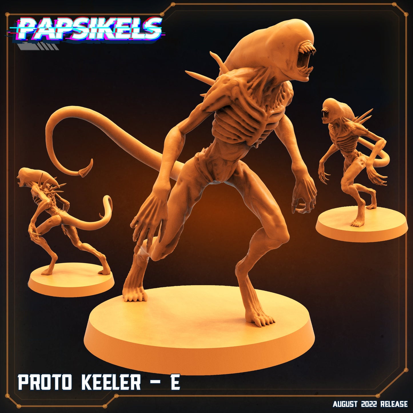 6pc Proto Keeler Set - 32mm Scale Alien Miniature | RPG | Sci fi | Law Upholders | Role Playing | DnD | Papsikel