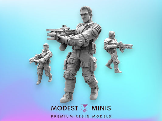 Exterminator E 5000 - 32mm Scale Resin Miniature| RPG | Sci fi | Cyberpunk | Role Playing | DnD | Papsikel