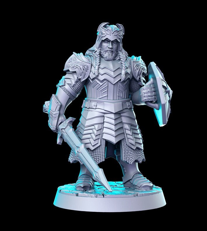 Dwarf King - 32mm Scale DnD Miniature | Dungeons and Dragons | JRPG Mini - RN Estudio