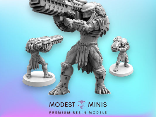 Cannon Skull Hunter - Resin 3D Print Alien Miniature | RPG | Sci fi | Cyberpunk | Role Playing | DnD | Papsikel