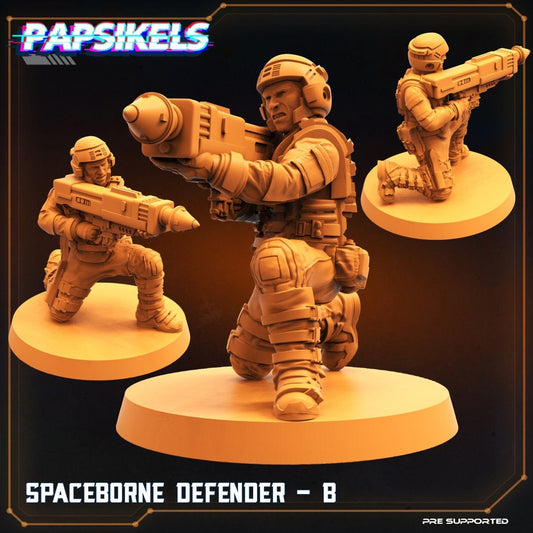 Spaceborne Defender B - 32mm Scale Alien Miniature | RPG | Sci fi | Batang City | Role Playing | DnD | Papsikel