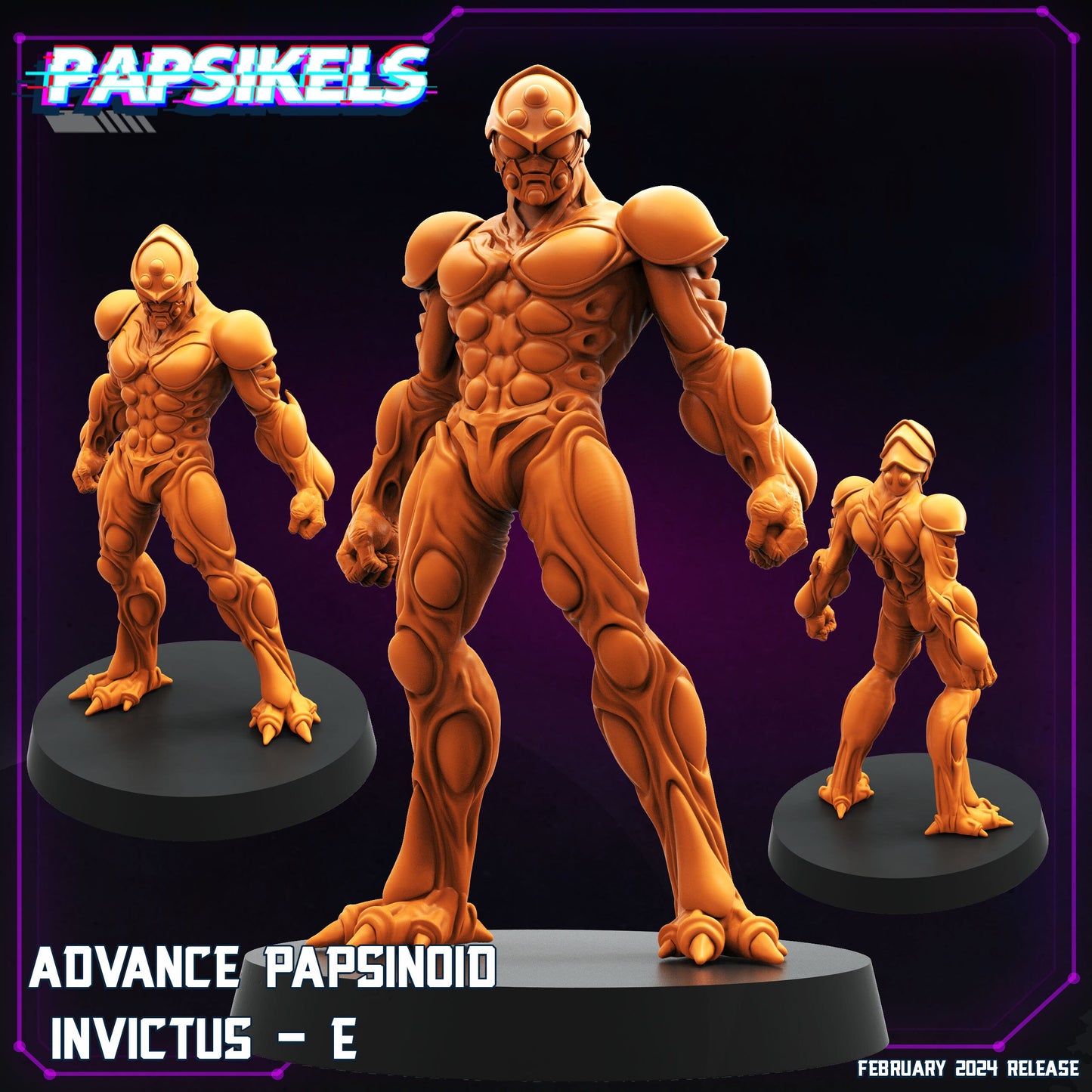 Advance Papsinoid Invictus Set - Resin Cyberpunk Miniature  | Papsikels