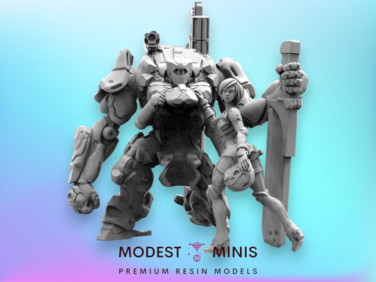 Organic Cyborg Heavy Trooper Pilot - Resin Cyberpunk Miniature  | Papsikels