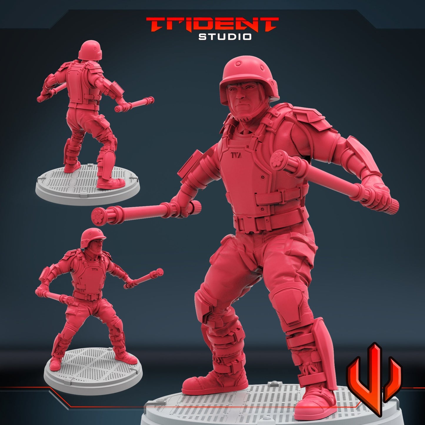 TVA Cops A - 32mm - 40mm Mini | Crisis Protocol Proxy | Trident