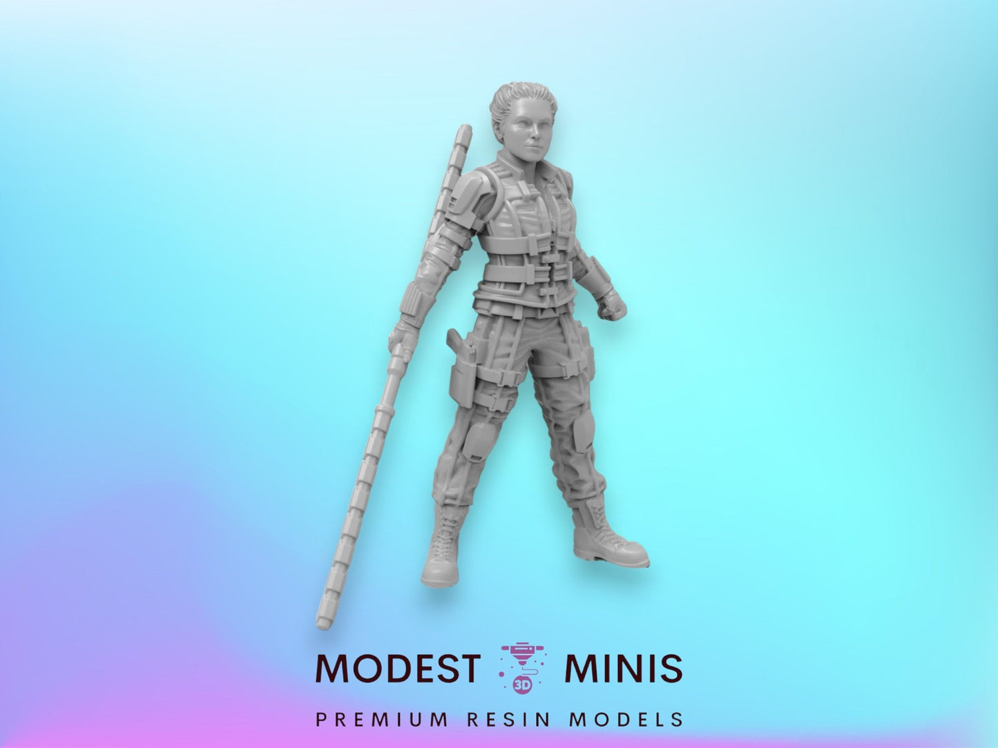 Black Florence Standing - 40mm  Miniature | Crisis Protocol Proxy | Trident