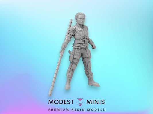 Black Florence Standing - 40mm  Miniature | Crisis Protocol Proxy | Trident