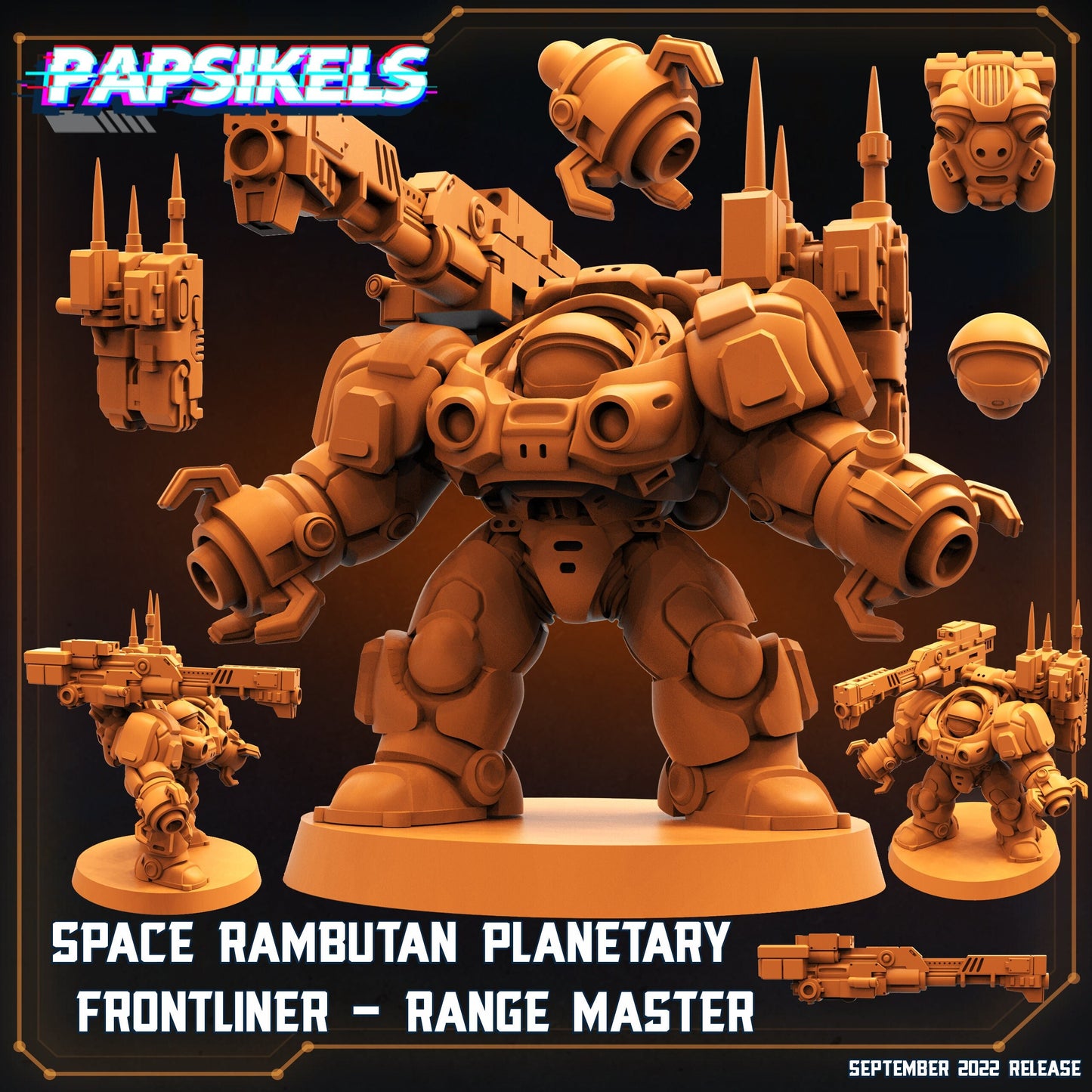 Space Dwarf Range Master - 32mm Scale Alien Miniature | RPG | Sci fi | Cyberpunk | Role Playing | DnD | Papsikel