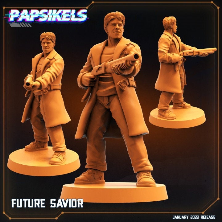 Future Savior - 32mm Scale Resistence | RPG | Sci fi | Cyberpunk | Role Playing | DnD | Papsikel