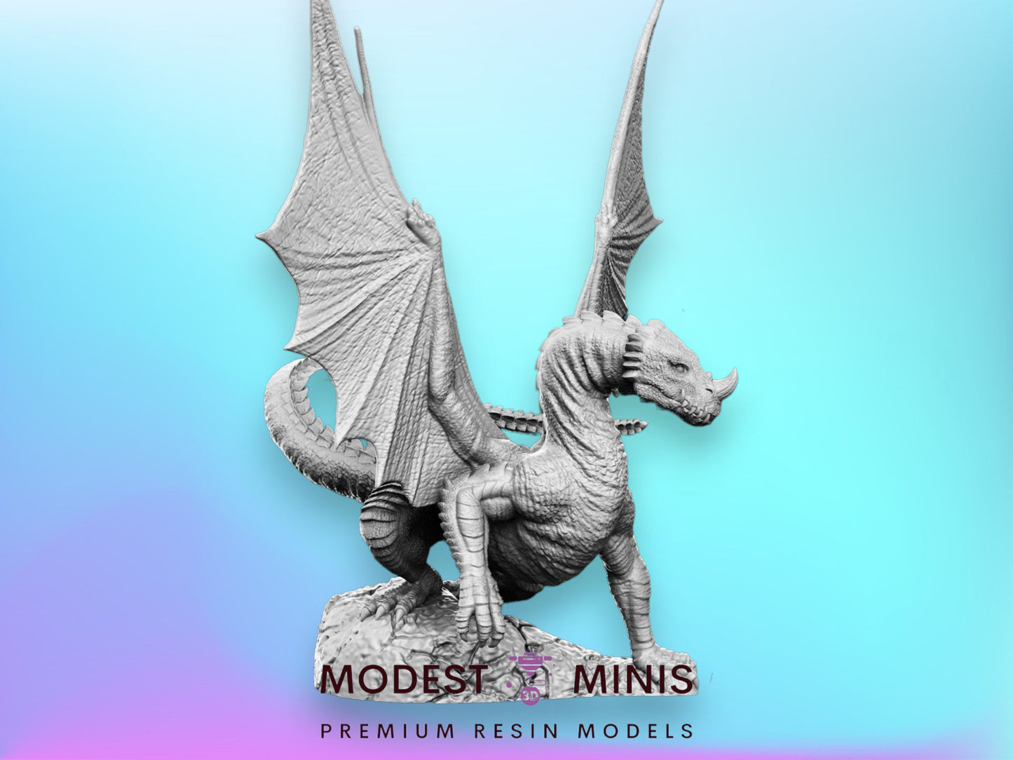 Young Green Dragon - 28mm 32mm Scale DnD Miniature | Dungeons and Dragons | RN Estudio JRPG