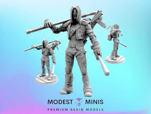 Crazed Vigilante CJ 2 - 32mm Scale Cyberpunk Mini  | Papsikels