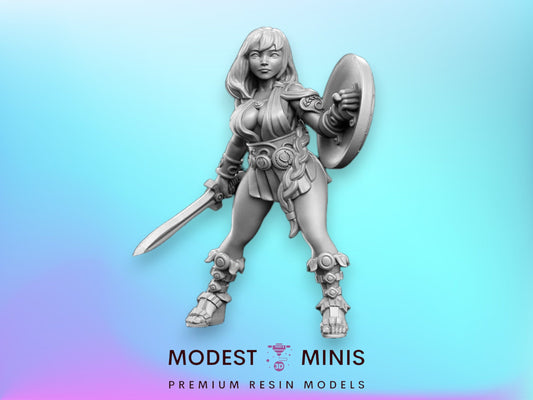 Artemisa Female Pinup - 32mm Scale DnD Miniature | Dungeons and Dragons | JRPG Mini - RN Estudio