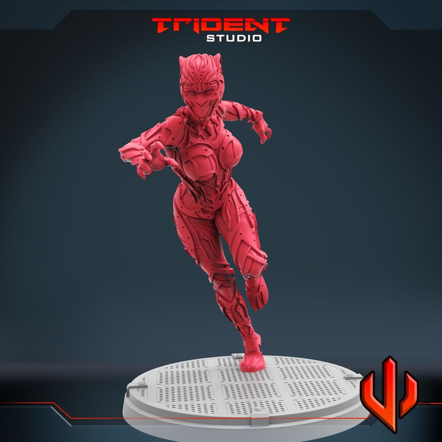 Little Panther A - Black Panther 40mm  Miniature | Crisis Protocol Proxy | Trident