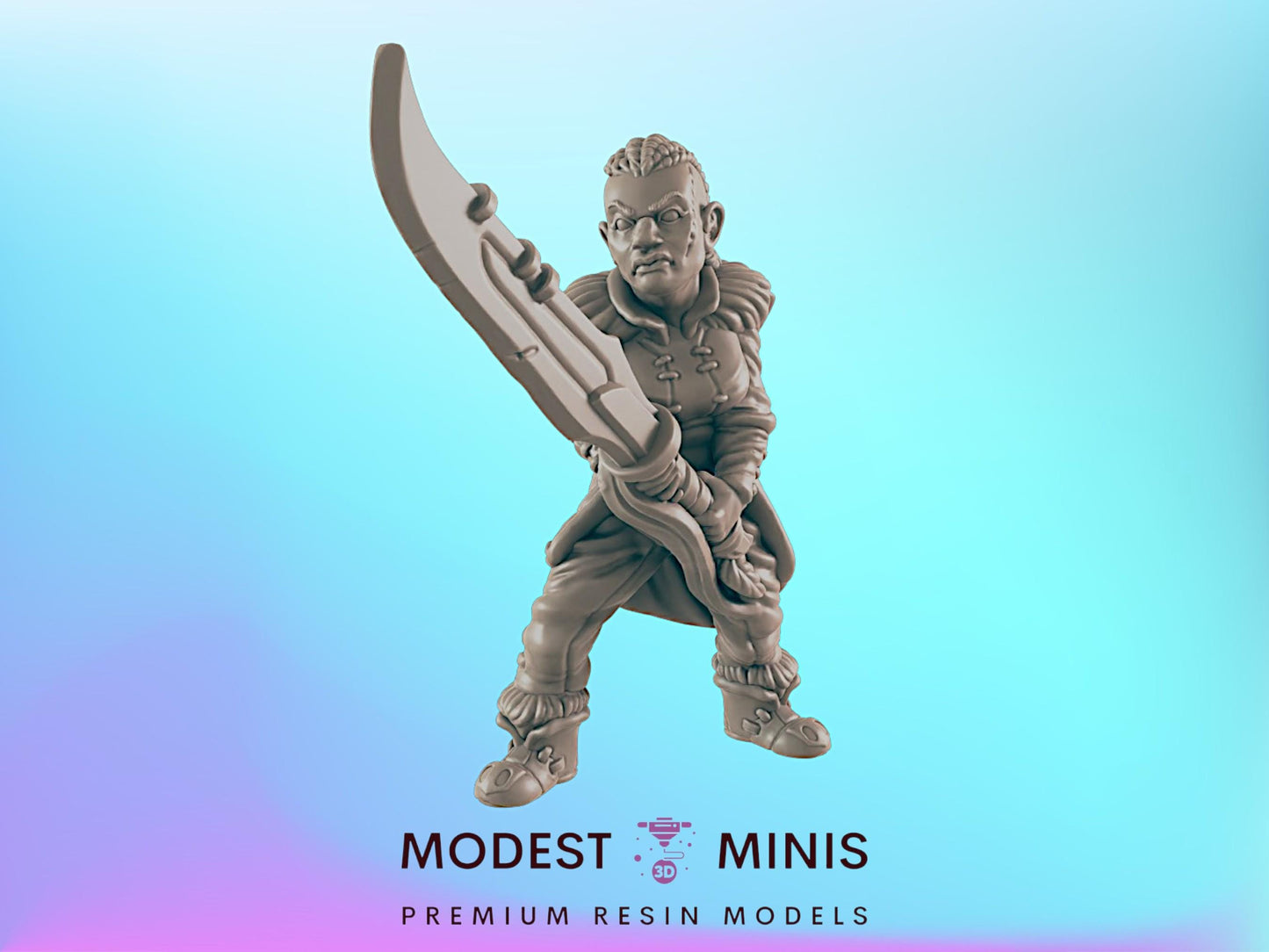 Barbarian Heroes  | 25mm - 100mm Scale | DnD | EC3D Fantasy Mini | Everyday Heroes
