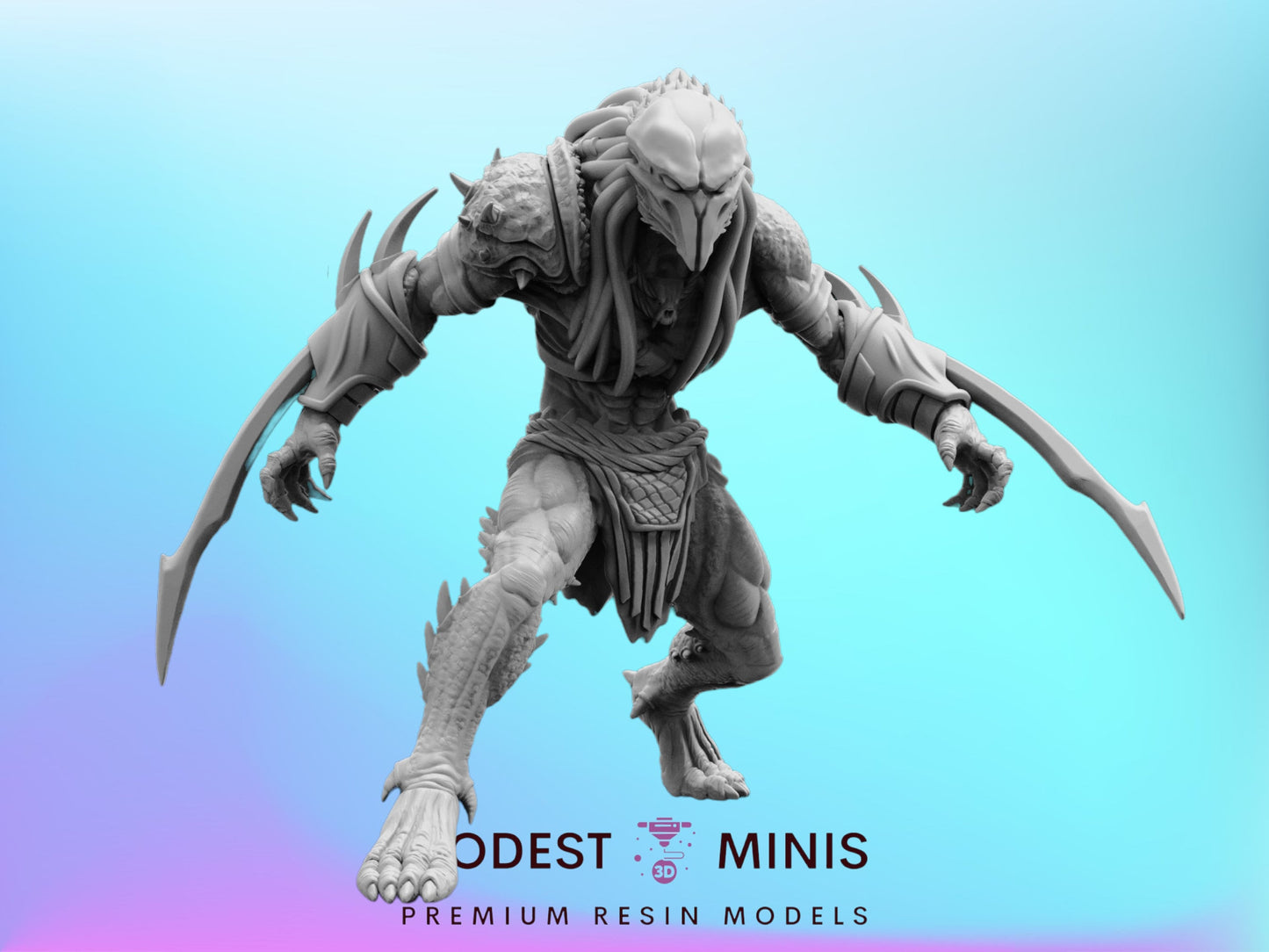 White Crow Assassin Skull Hunter - Resin 3D Print Alien Miniature | RPG | Sci fi | Cyberpunk | Role Playing | DnD | Papsikel