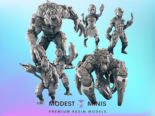 Alien Hive Set | 25mm - 75mm Scale | DnD | Cyberpunk | EC3D Sci Fi Mini