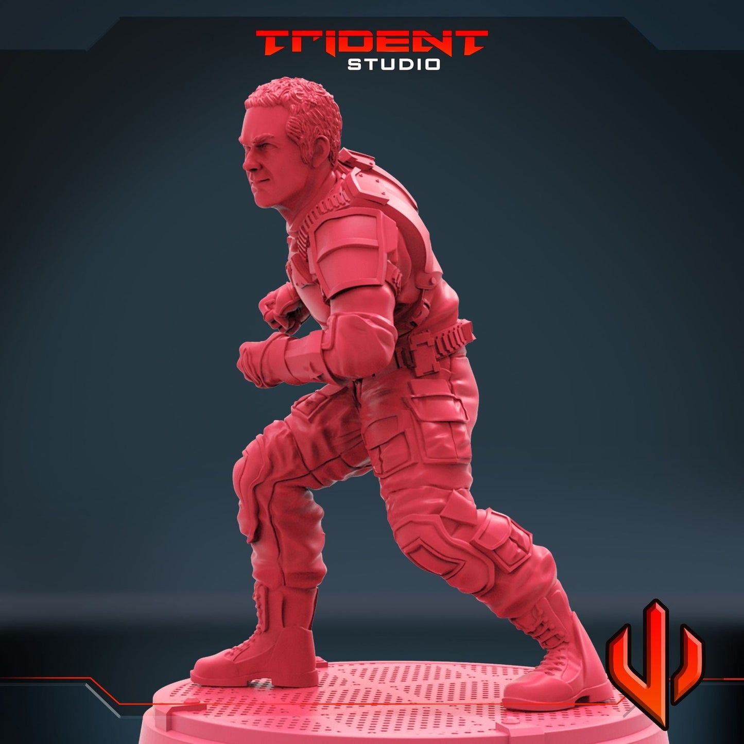 Jeff A - 40mm  Miniature | Crisis Protocol Proxy | Trident
