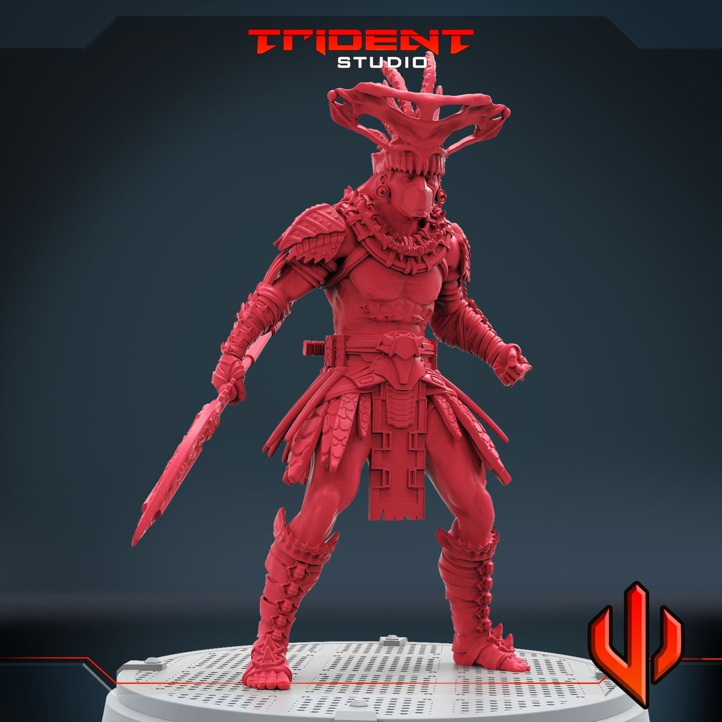 Water Warlord A - 40mm  Miniature | Crisis Protocol Proxy | Trident