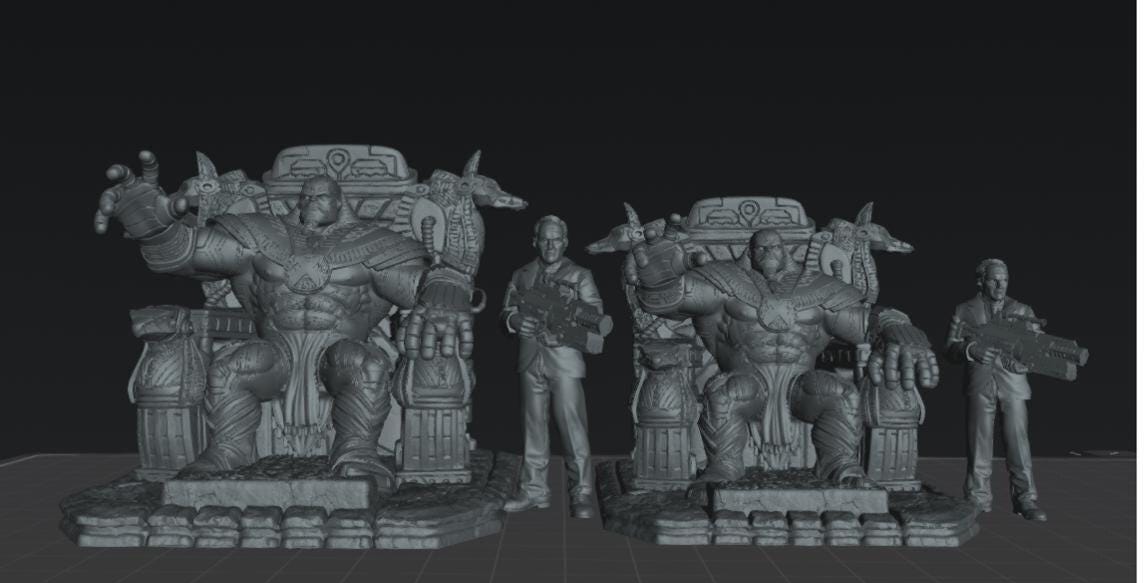 The First One - En Saba Nur Apocalypse 40mm  Miniature | DnD Mini | Superhero | Trident