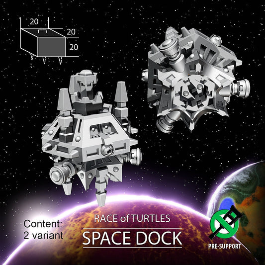 2pc Turtle Space Dock - Twilight Imperium | Fleetscale | Starfinder | Billion Suns | Starmada | Firefly | Terra Conflict