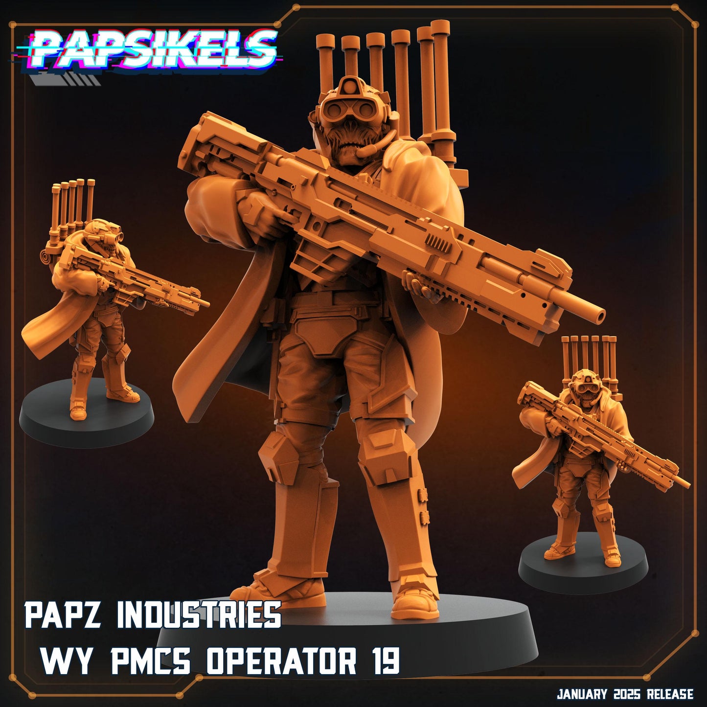 8pc PMC Operators Set 12-19 - Cyberpunk Miniature  | Papsikels