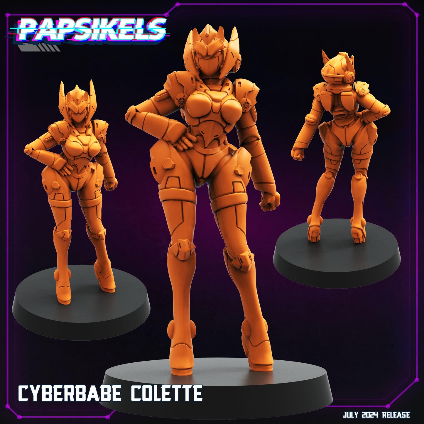 Cyberbabe Androids - Resin 3D Print Alien Miniature | RPG | Sci fi | Cyberpunk | Role Playing | DnD | Papsikel
