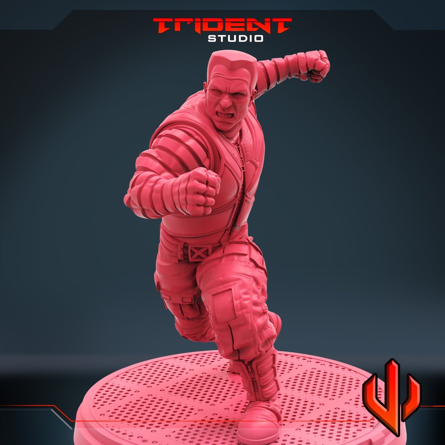 Titanium Dude C Colossus - 40mm  Miniature | Crisis Protocol Proxy | Trident
