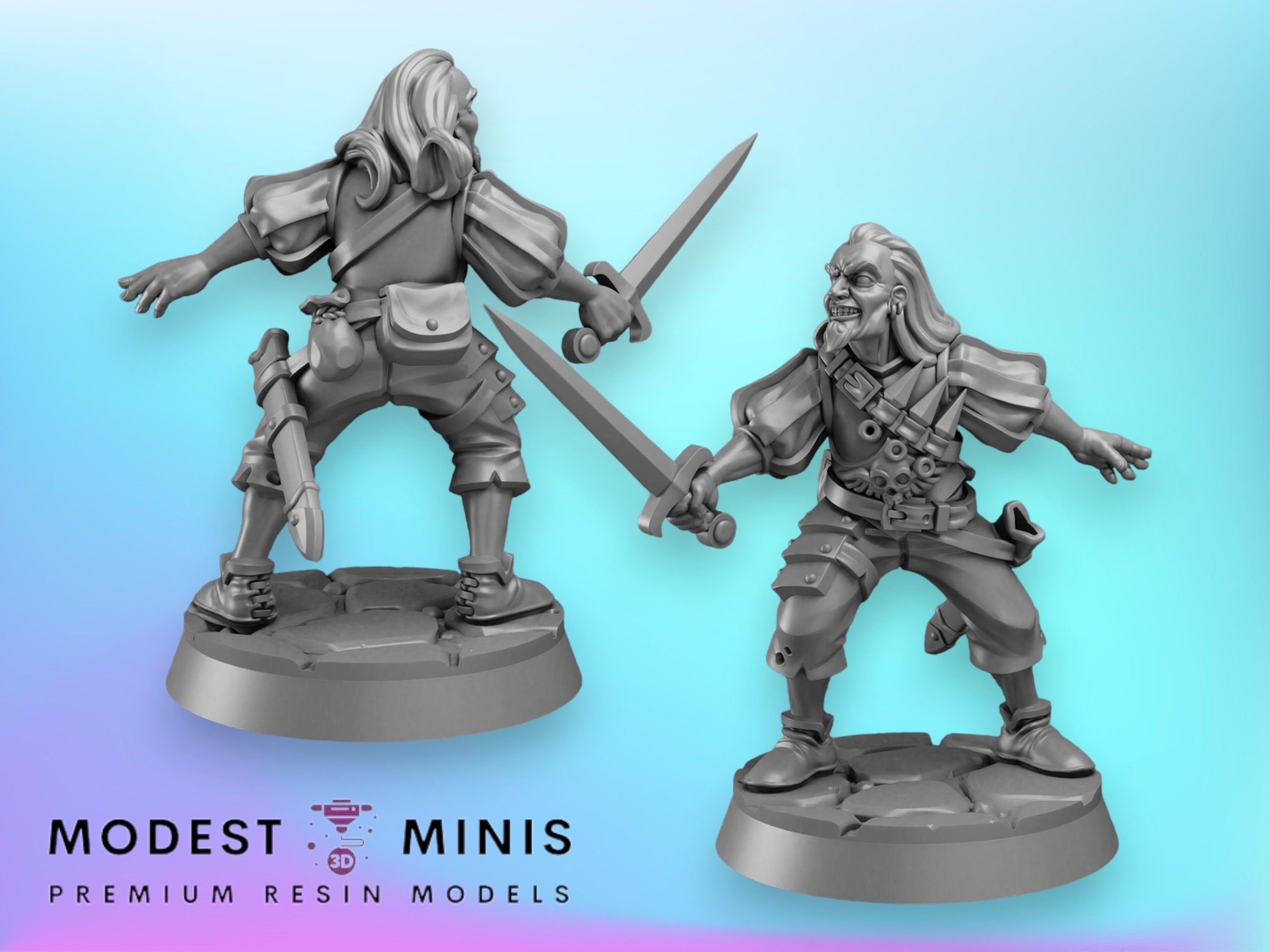 Modest Scale Sword Mercenary | 28mm - 75mm Scale | DnD Frostgrave Mini | Vae Victis ...