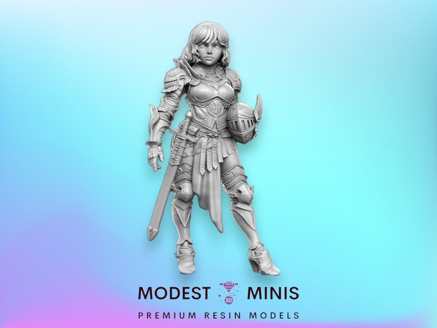 Svanielle Captain of the Guard - 32mm Scale DnD Miniature | Dungeons and Dragons | JRPG Mini - RN Estudio