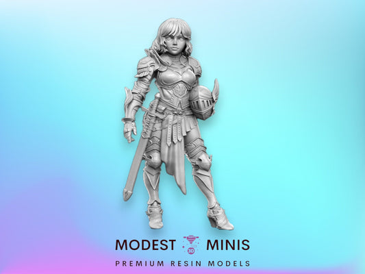Svanielle Captain of the Guard - 32mm Scale DnD Miniature | Dungeons and Dragons | JRPG Mini - RN Estudio