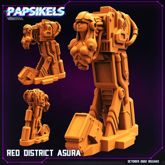 Red District Asura Cyberpunk - 32mm Scale Alien Miniature  | Batang City | Papsikels