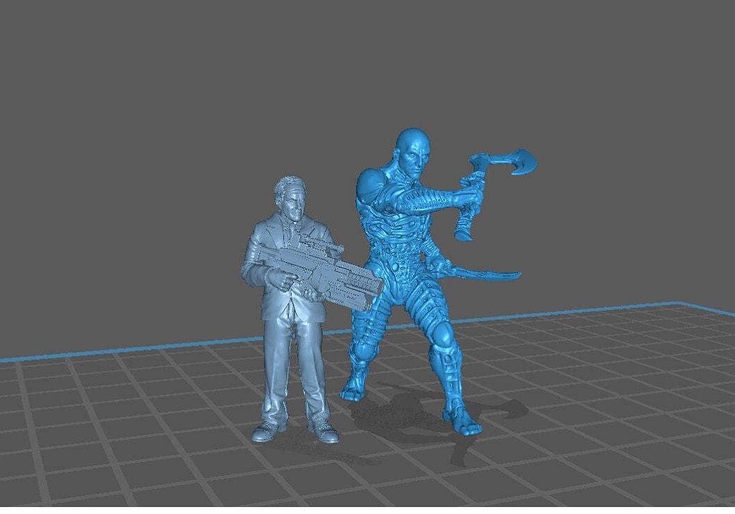 Omega Rebirth Set - 32mm Scale Miniature | RPG | Sci fi | Cyberpunk | Role Playing | Papsikel