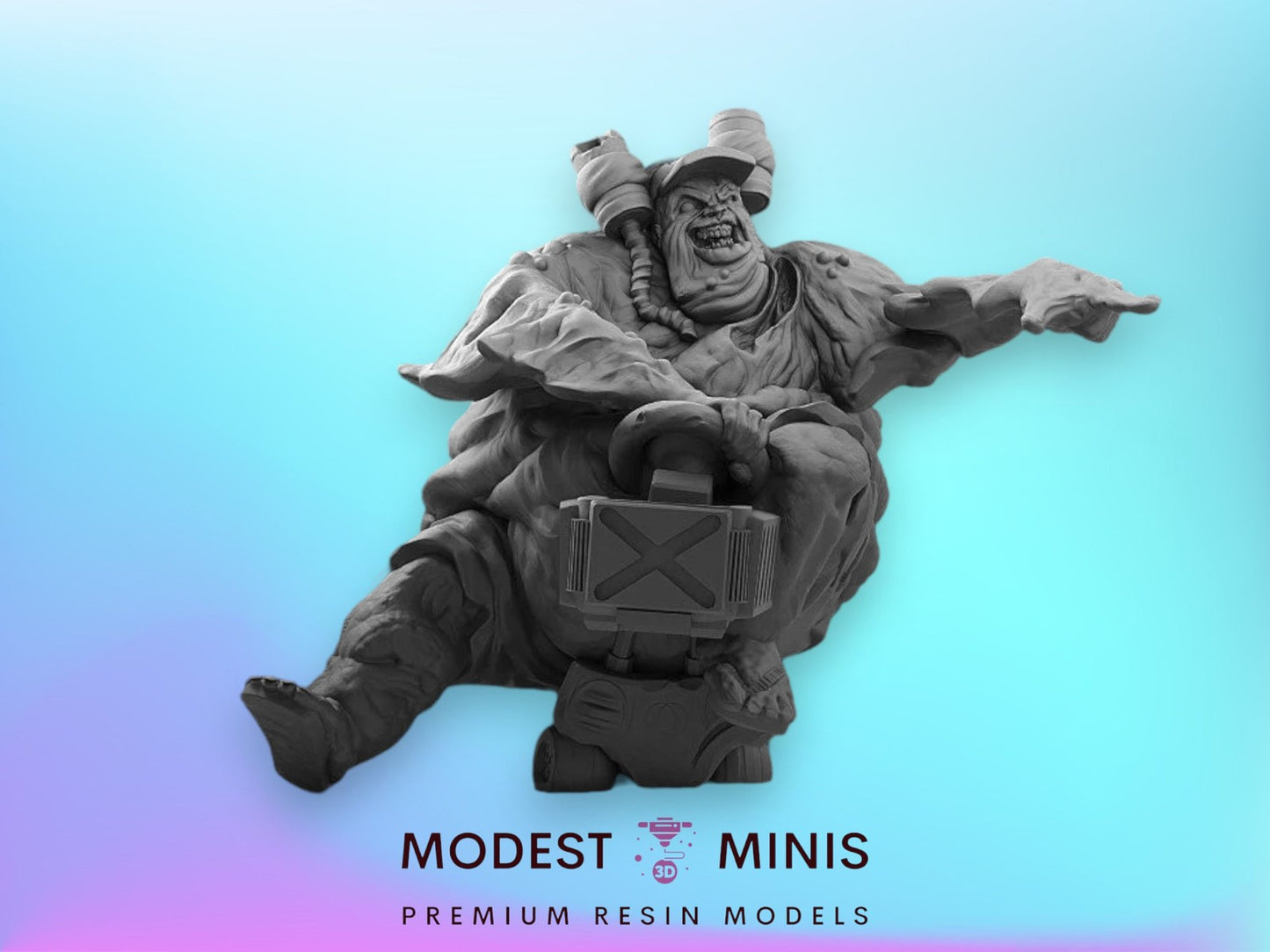 Zombie Fat Market Abomination | 28mm - 100mm Scale Resin Mini | Zombicide | Vaultz
