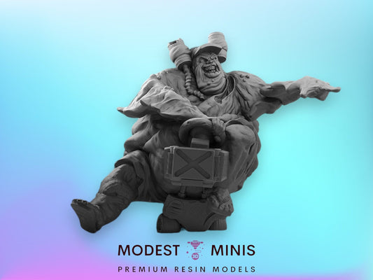 Zombie Fat Market Abomination | 28mm - 100mm Scale Resin Mini | Zombicide | Vaultz