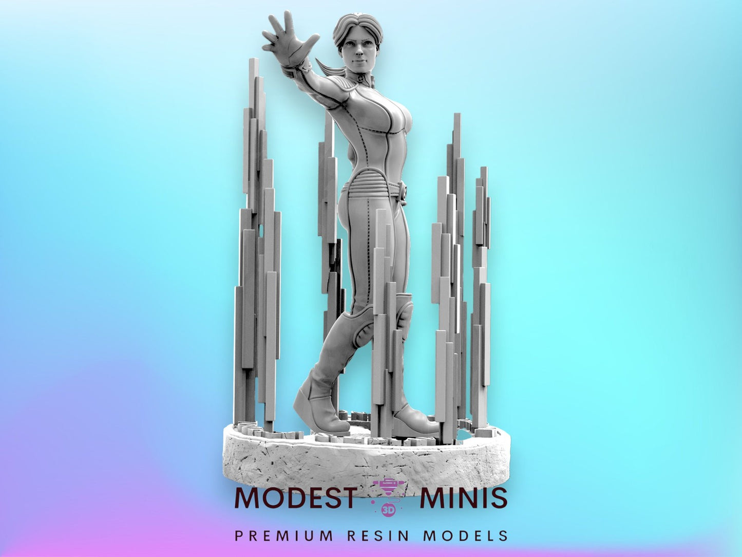 Jeanie 2000 - 40mm  Miniature | Crisis Protocol Proxy | Trident