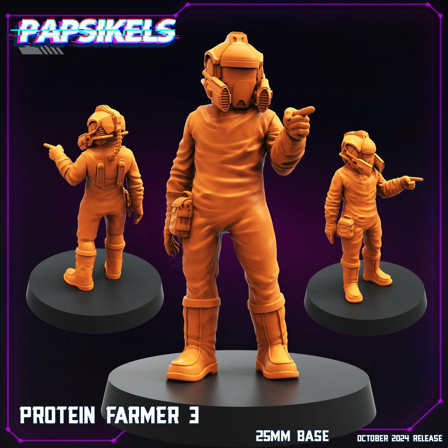 Protein Farmer Set - 28mm 32mm 40mm Scale Cyberpunk Miniature  |  Blade Runner | | Papsikels