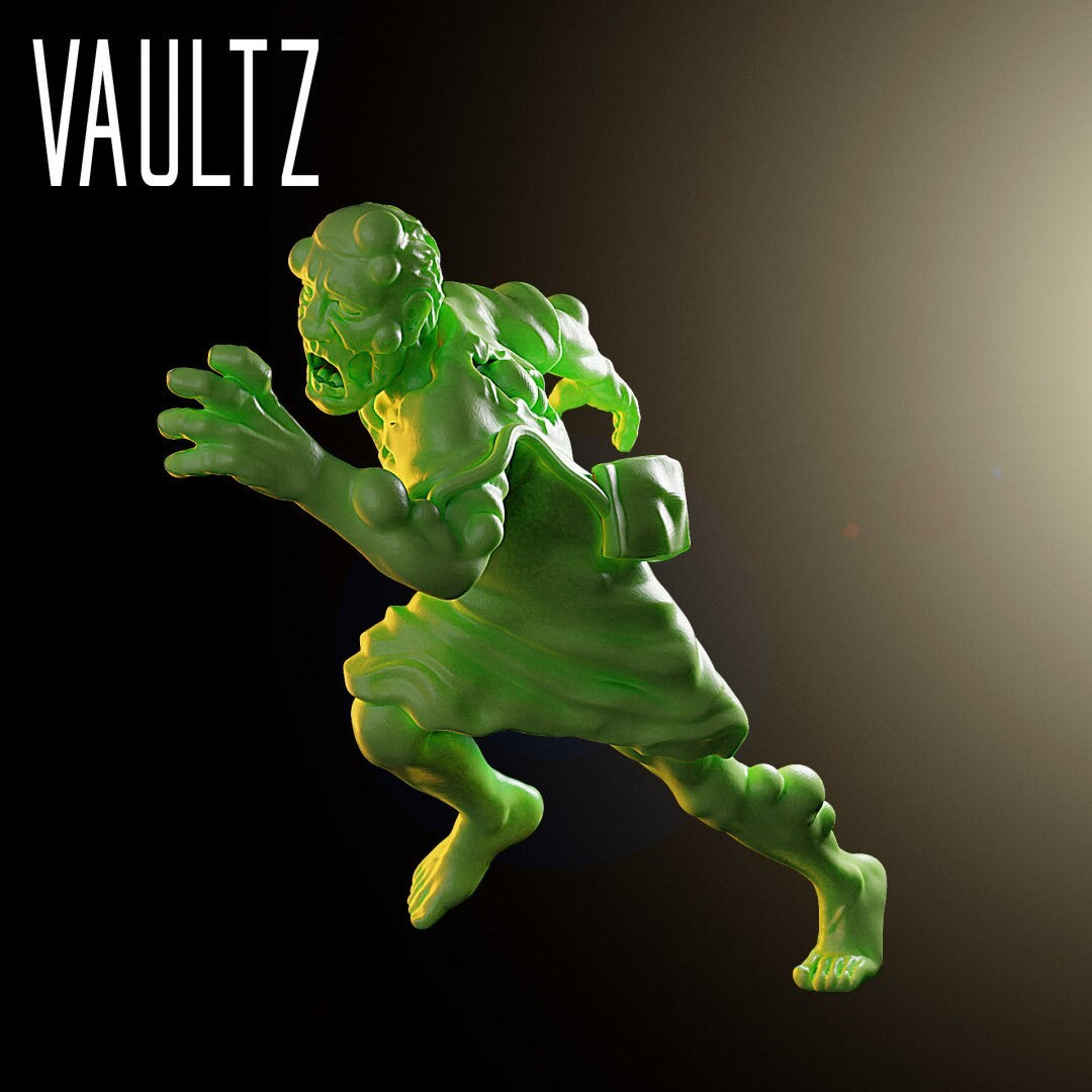 Zombie Toxic Runner 2 | 28mm - 100mm Scale Resin Mini | Zombicide | Vaultz