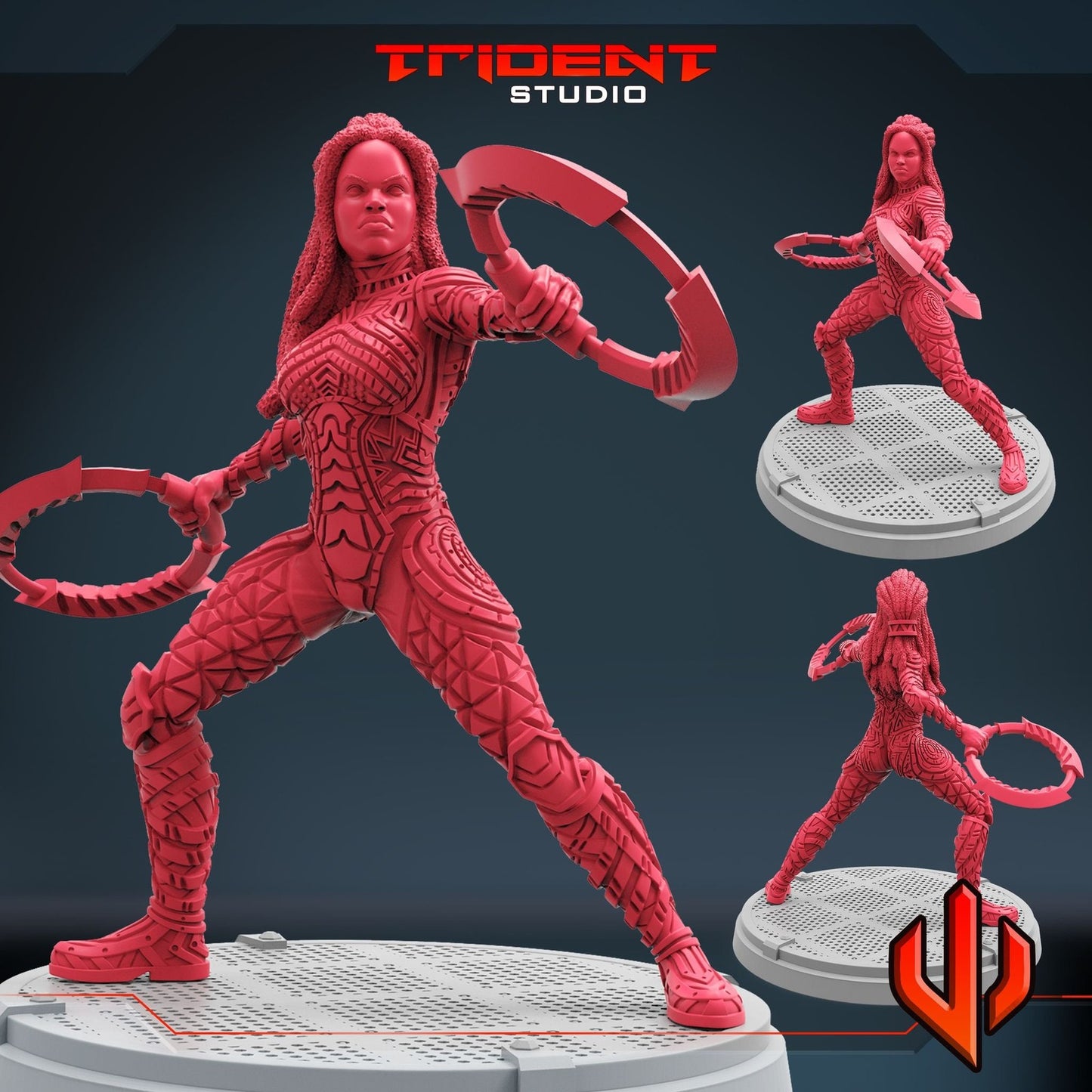 Female War Dog A - 40mm  Miniature | Crisis Protocol Proxy | Trident