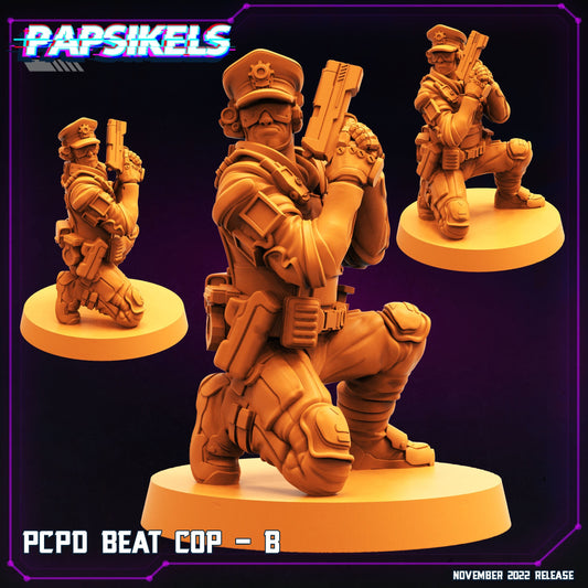 PCPD Beat Cop B - 32mm Scale Alien Miniature | RPG | Sci fi | Cyberpunk | Role Playing | DnD | Papsikel