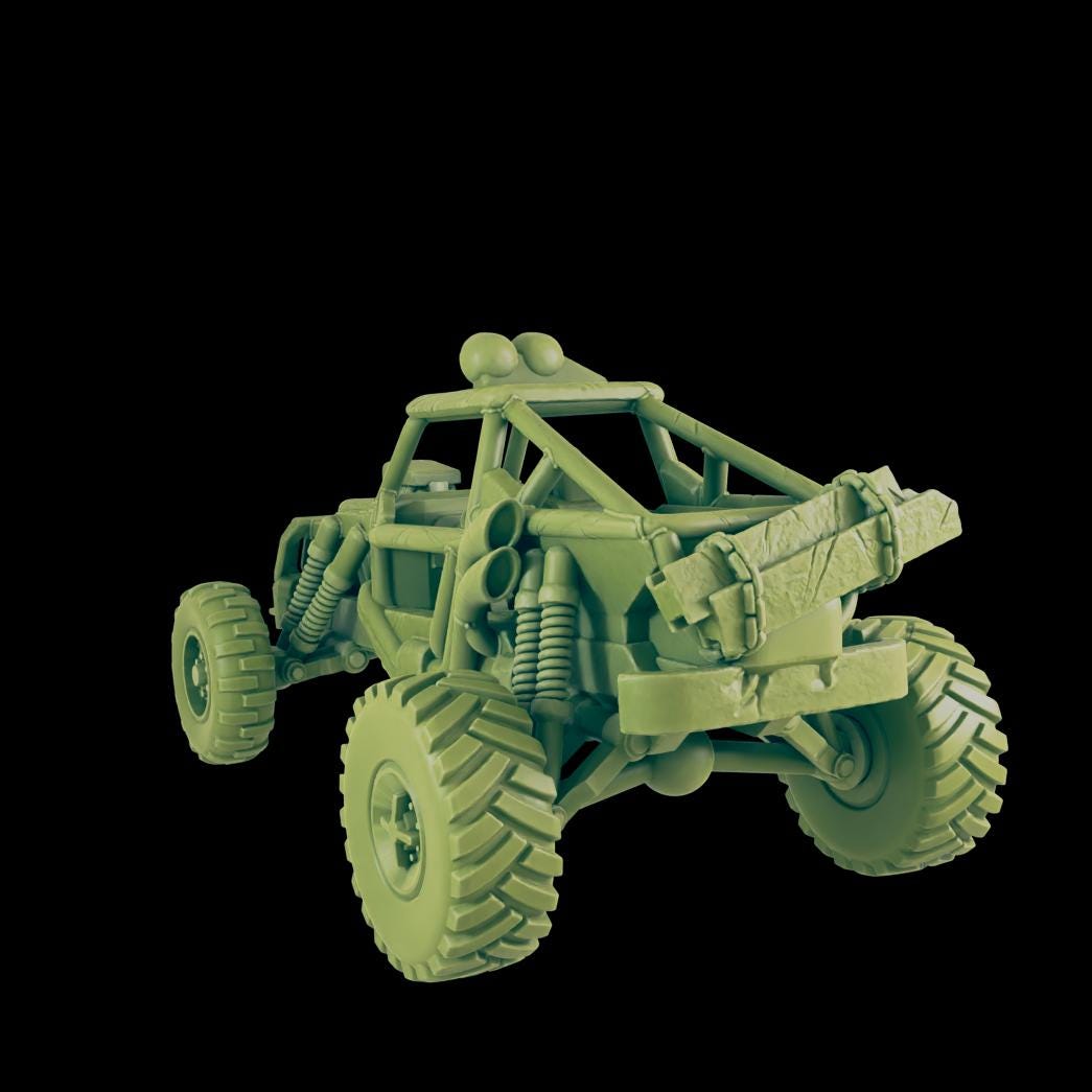 EC3D Badlands Buggy 3 | 28mm - 54mm Scale | Survivor Terrain | Fantasy Scatter | Sci Fi Terrain | EC3D Badlands