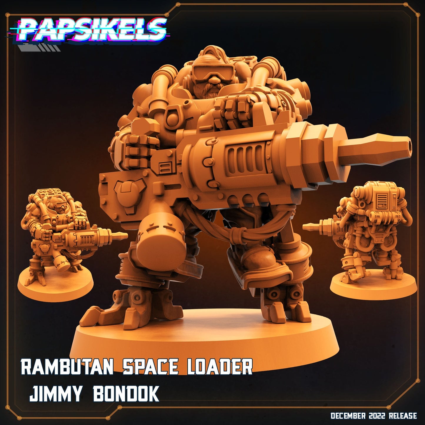 Space Dwarf Jimmy Bondok - Resin 3D Print Alien Miniature | RPG | Sci fi | Cyberpunk | Role Playing | DnD | Papsikel