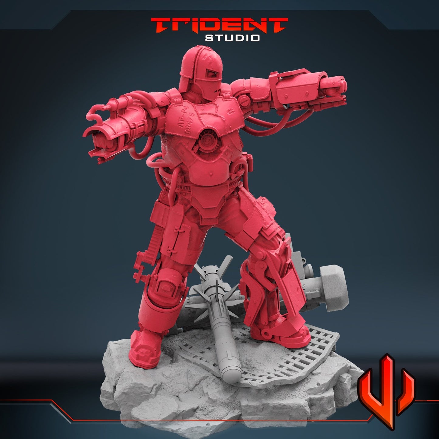 Metalman Mk1 - Iron Man 40mm  Miniature | Crisis Protocol Proxy | Trident