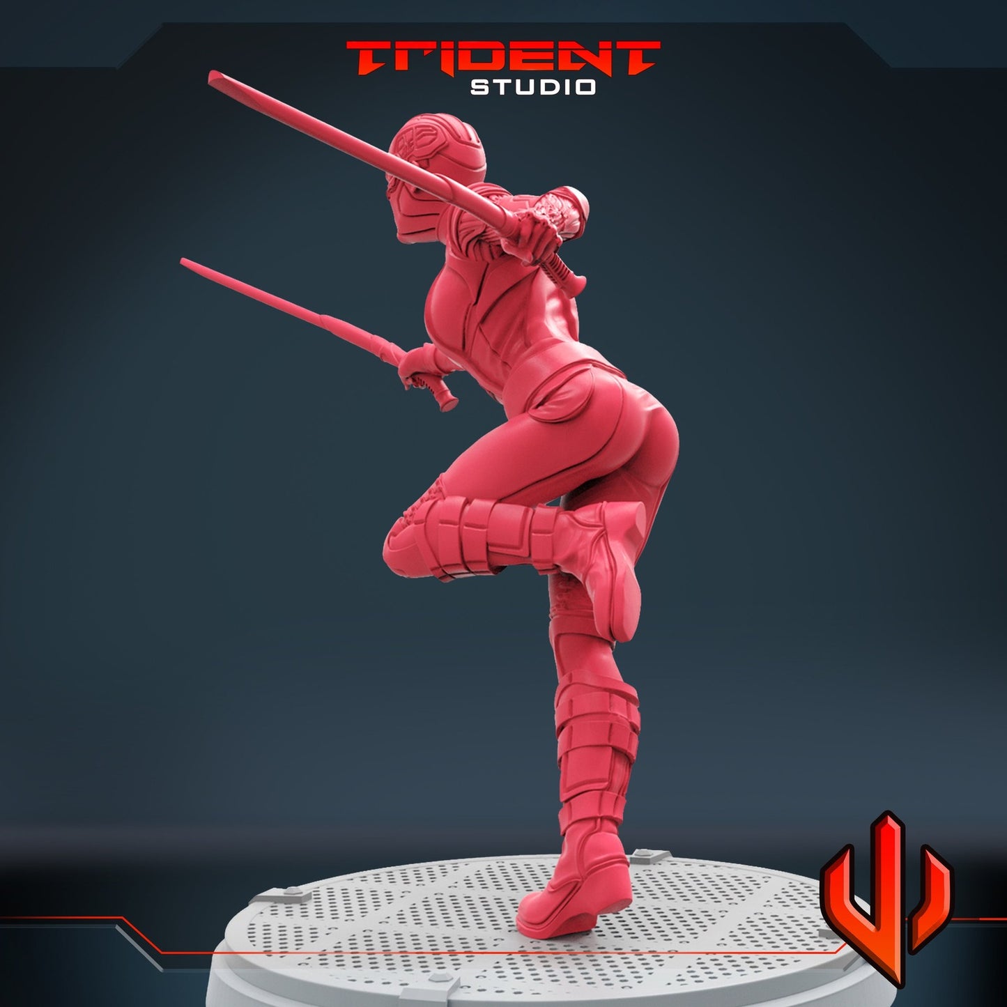 Blue Assassin A - 40mm  Miniature | Crisis Protocol Proxy | Trident