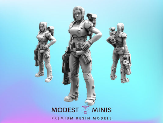 Colonial Marine PVT Claire Grayfield - 32mm Scale Alien Miniature  | Papsikels