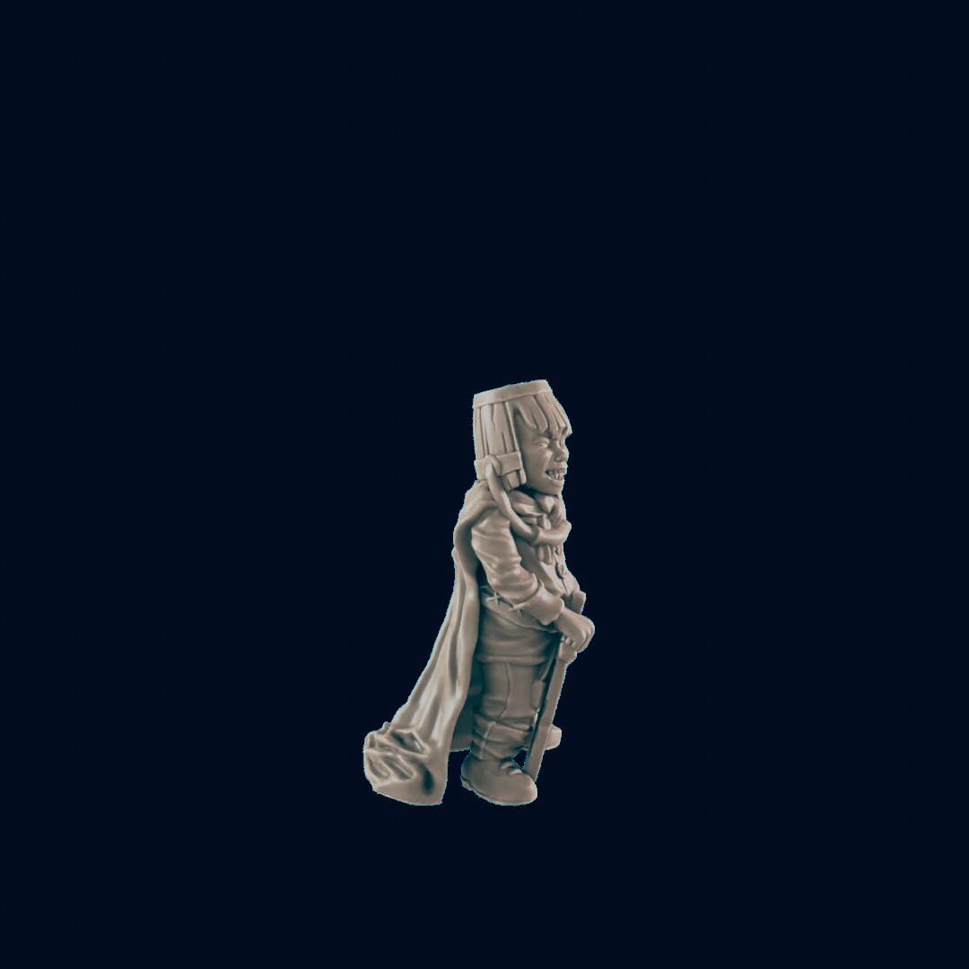 NPC Human Kid Wannabe Hero - 25mm - 75mm Scale | DnD | EC3D Fantasy Mini | Townsfolk