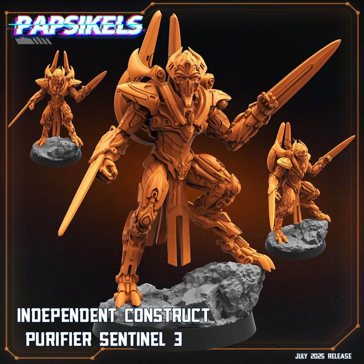 Independent Construct Purifier Sentinels - Resin 3D Print Alien Miniature | RPG | Sci fi | Cyberpunk | Role Playing | DnD | Papsikel